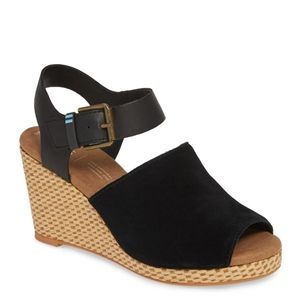 Toms tropez wedge sandals. Size 7.